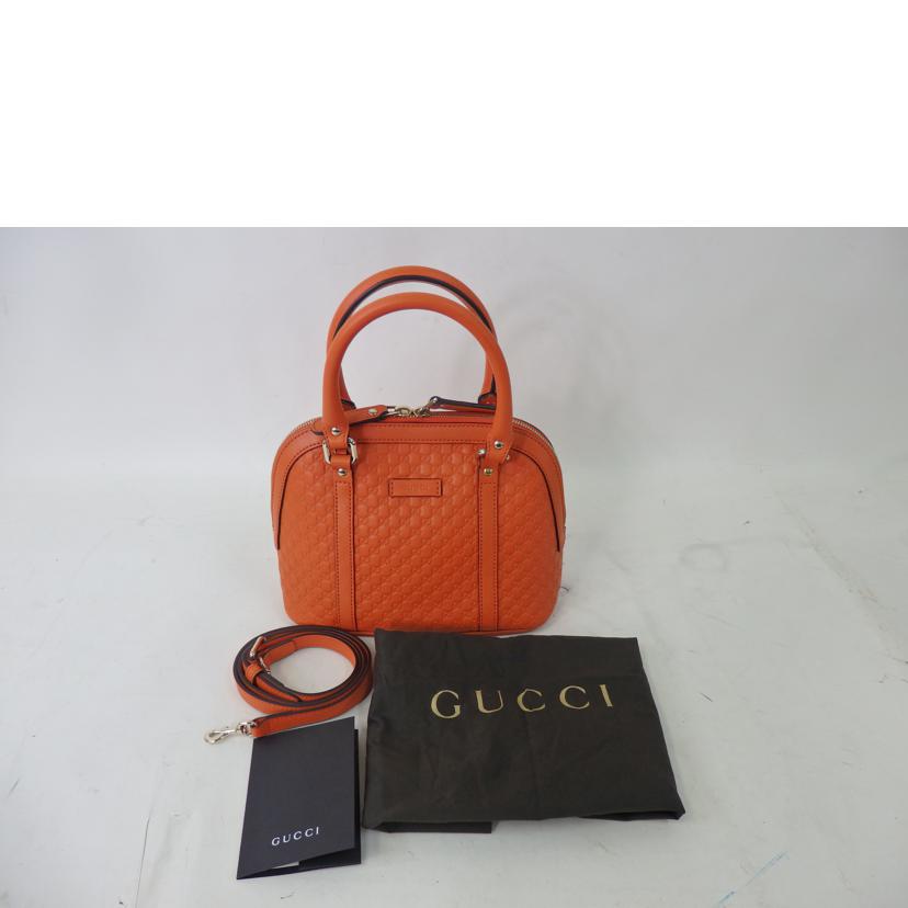 ＧＵＣＣＩ グッチ/マイクログッチシマ／２ｗａｙバッグ／オレンジ/449654//493***/SAランク/84