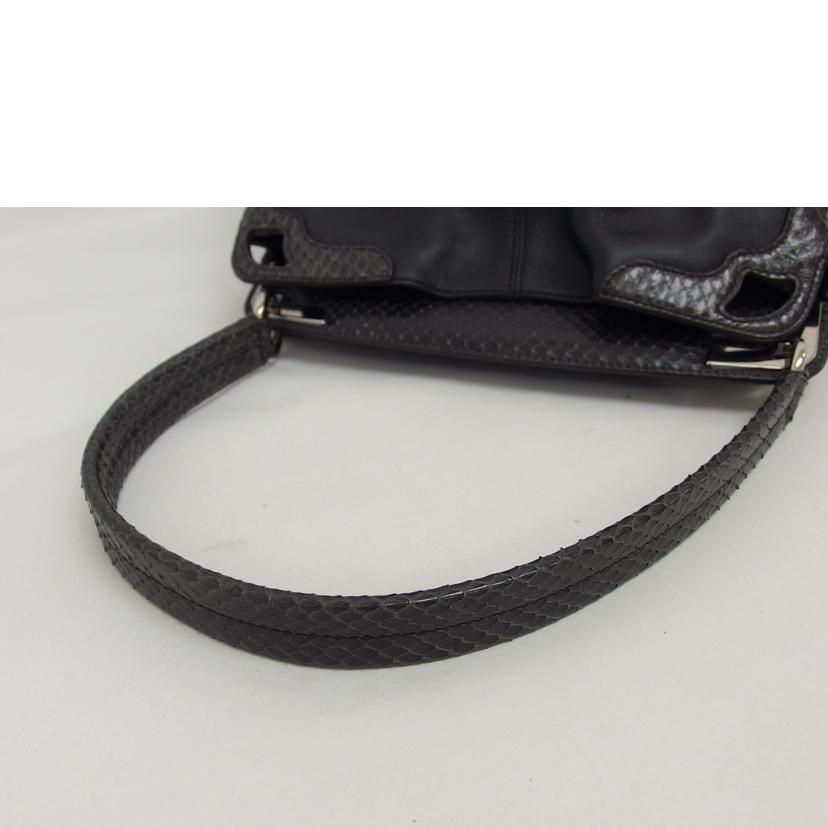 Ｃａｒｔｉｅｒ　 カルティエ パイソン レザー/マルチェロ／ワンショルダーバッグ／ブラック//Aランク/04