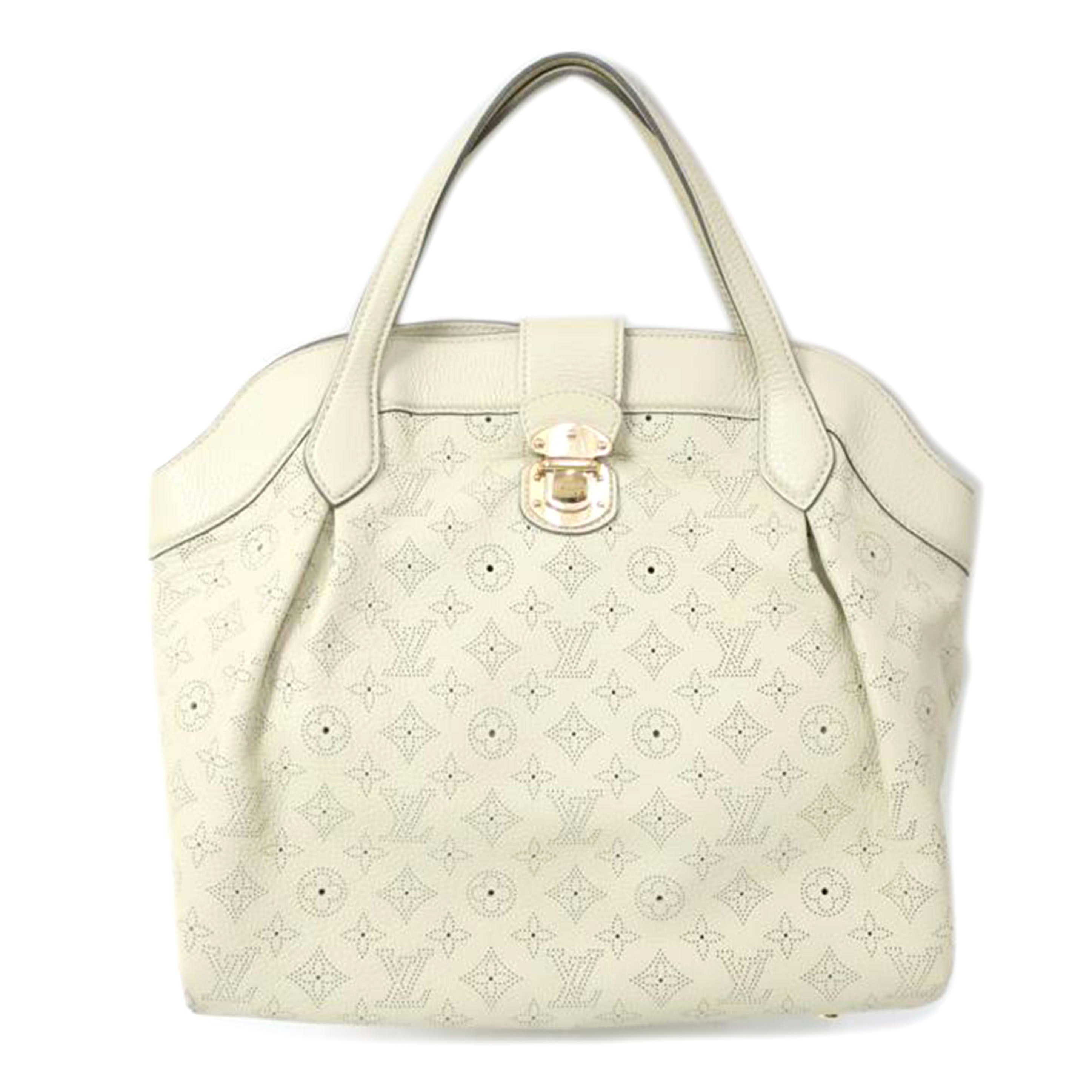 Louis Vuitton ホワイト レザー ハンドバッグマヒナ