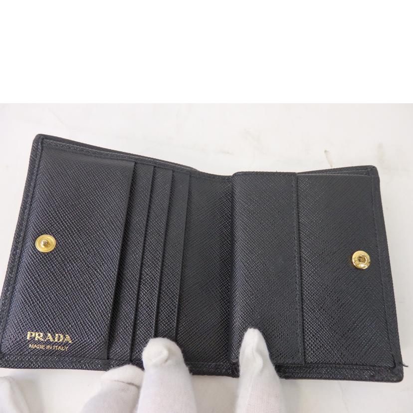 ＰＲＡＤＡ プラダ/テスートナイロン×レザー／２つ折り財布／ＮＥＲＯ/1MV204//62B/ABランク/84