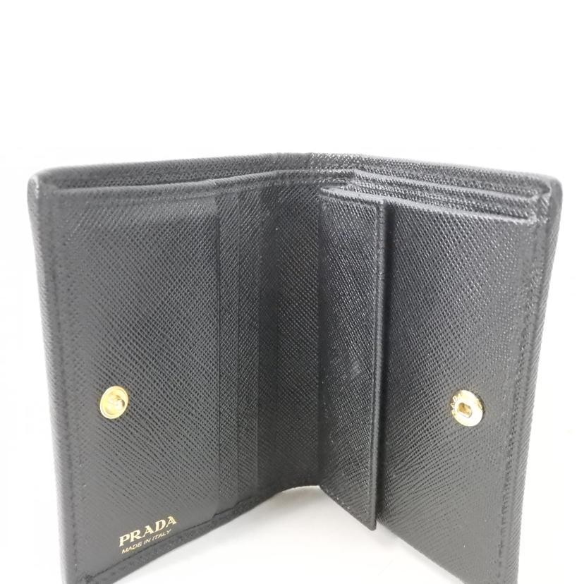 ＰＲＡＤＡ プラダ/テスートナイロン×レザー／２つ折り財布／ＮＥＲＯ/1MV204//62B/ABランク/84