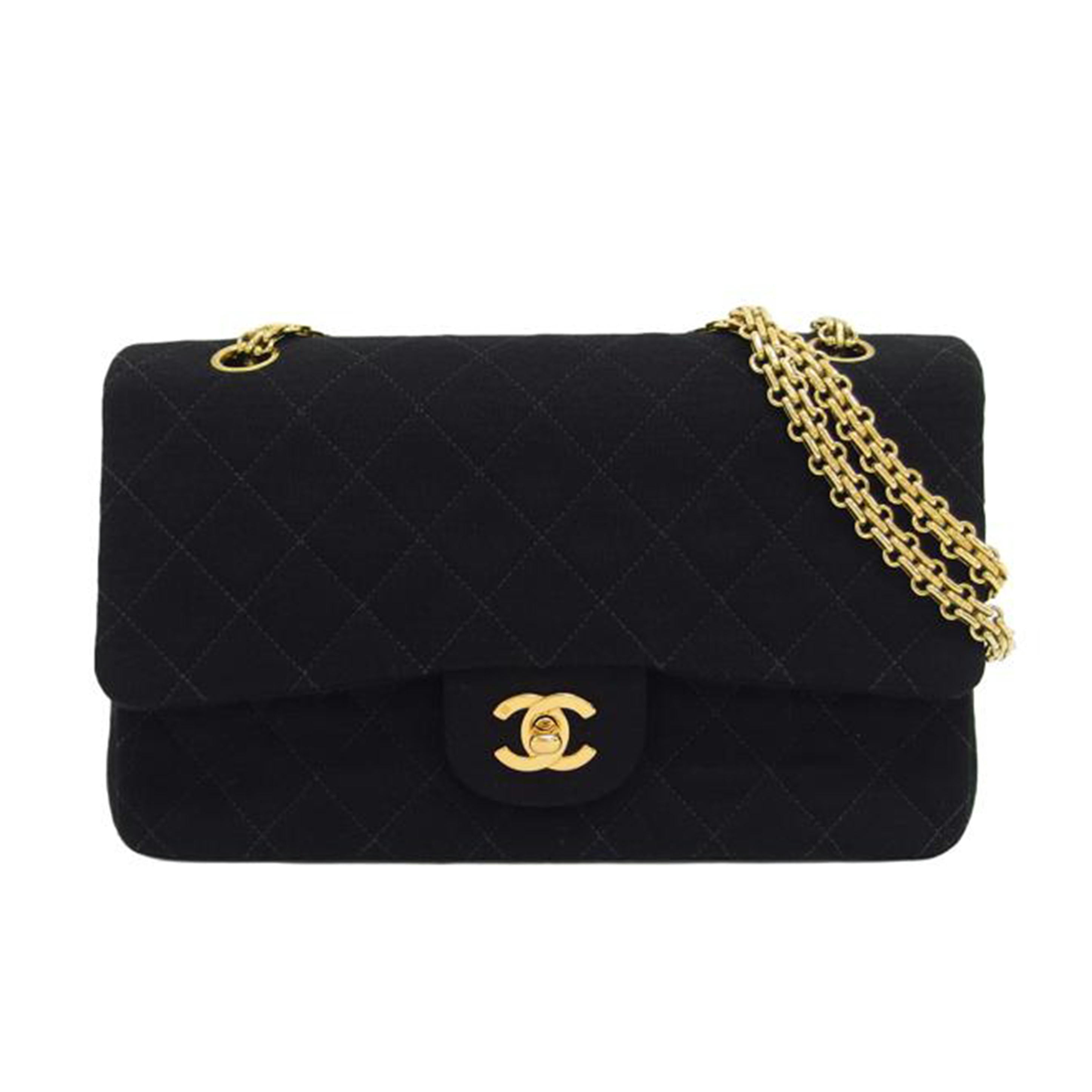 ＣＨＡＮＥＬ シャネル/マトラッセ／Ｗフラップ／コットンチェーンショルダーバッグ／ブラック//4405565/Aランク/04