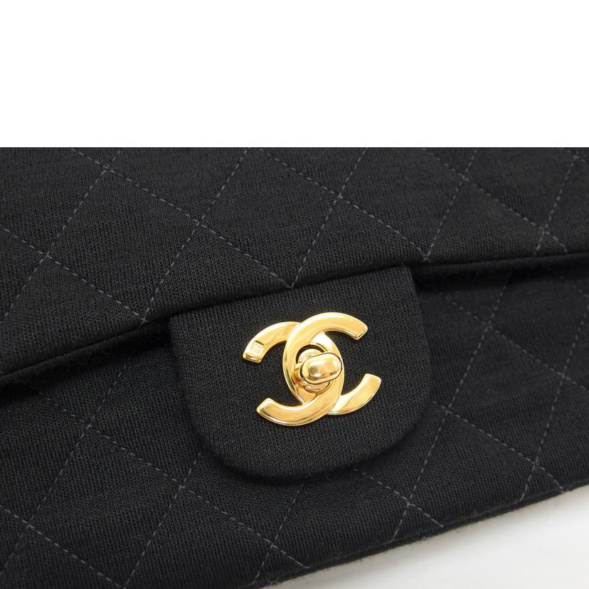 ＣＨＡＮＥＬ シャネル/マトラッセ／Ｗフラップ／コットンチェーンショルダーバッグ／ブラック//4405565/Aランク/04