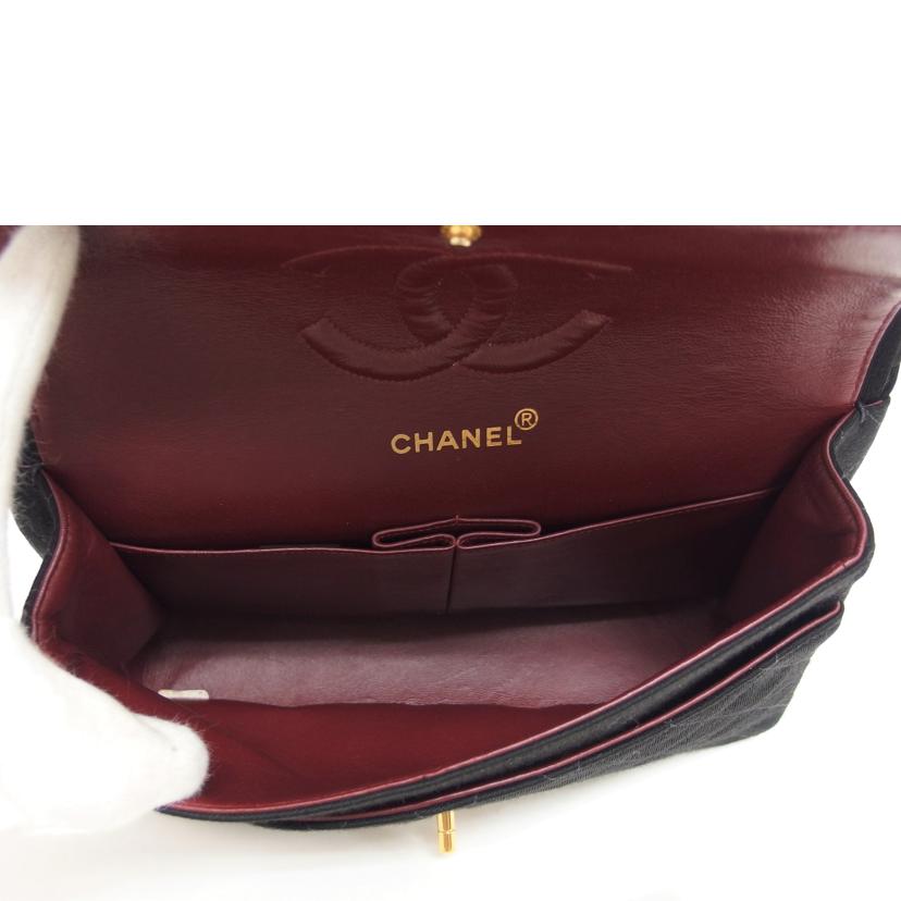 ＣＨＡＮＥＬ シャネル/マトラッセ／Ｗフラップ／コットンチェーンショルダーバッグ／ブラック//4405565/Aランク/04