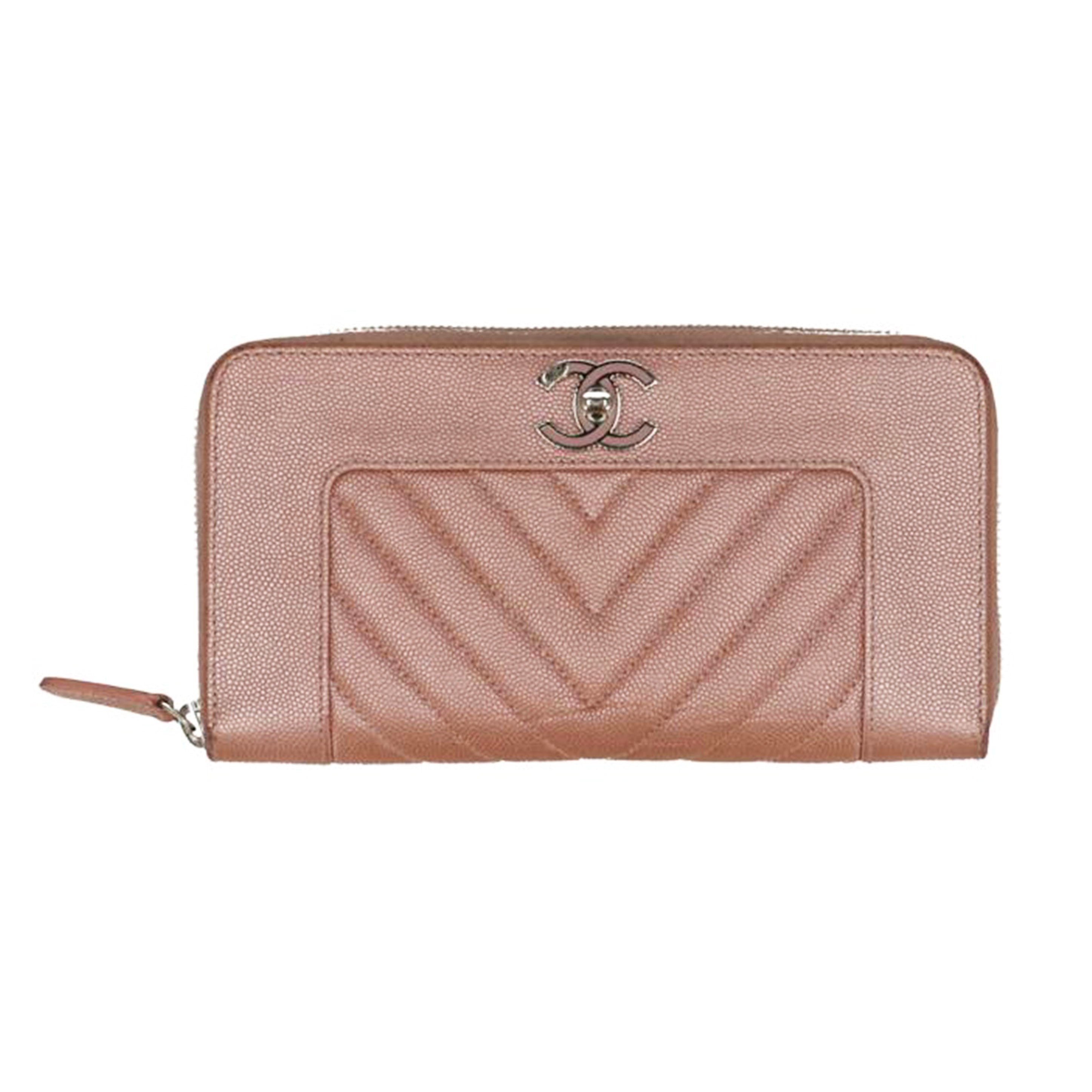 ＣＨＡＮＥＬ ｼｬﾈﾙ/Ｖステッチラウンドジップ長財布　//27296848/Bランク/75
