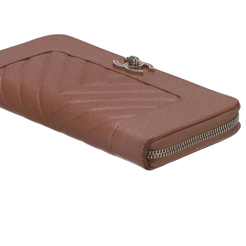 ＣＨＡＮＥＬ ｼｬﾈﾙ/Ｖステッチラウンドジップ長財布　//27296848/Bランク/75