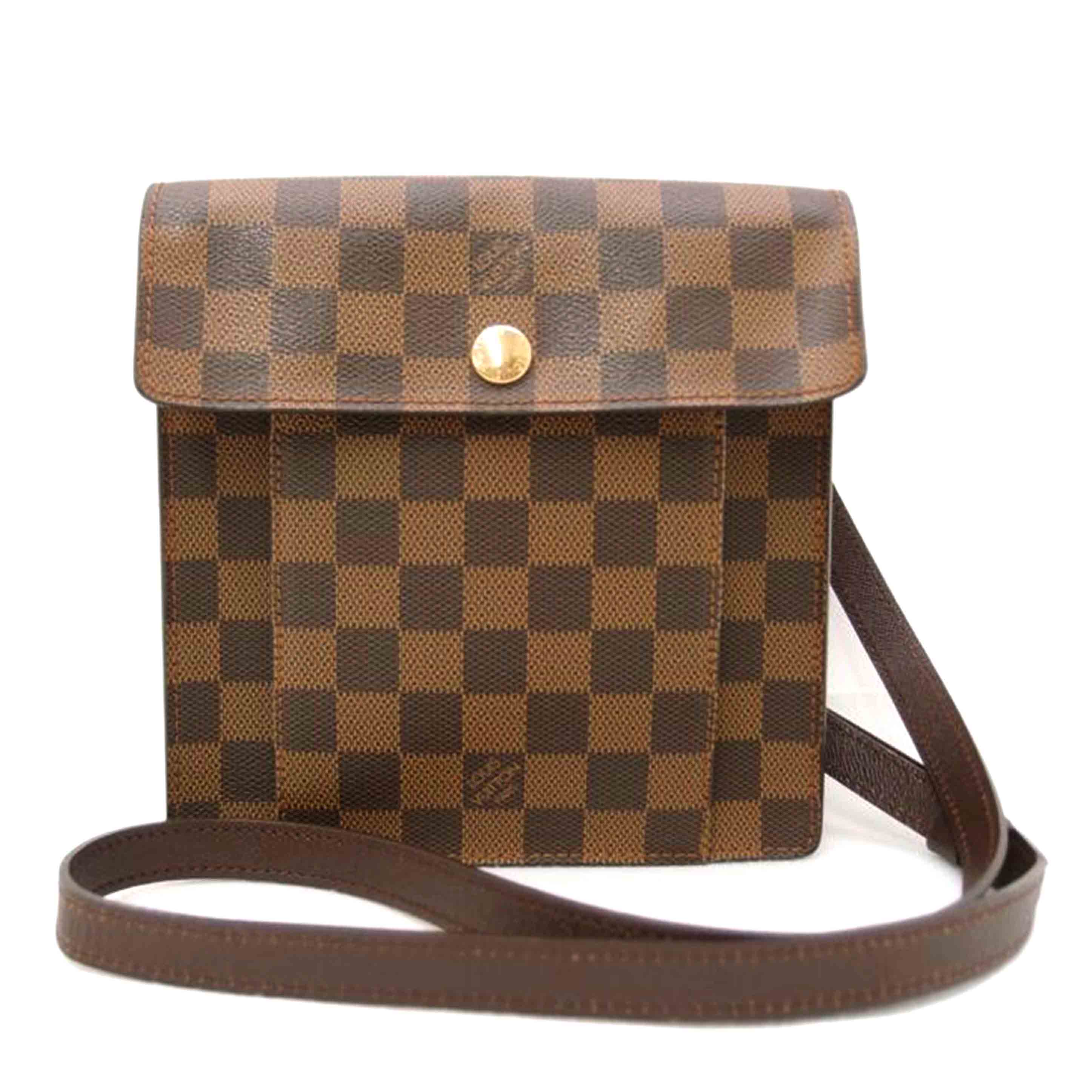 ＬＯＵＩＳ　ＶＵＩＴＴＯＮ ルイヴィトン ルイ・ヴィトン ビトン  市松模様 ブラウン 茶 廃盤 ポシェット ショルダーバッグ  メンズ レディース 定番 人気 ＬＶ 斜め掛け 肩がけ/ピムリコ／ダミエ・エベヌ/N45272//MI0***/Bランク/69