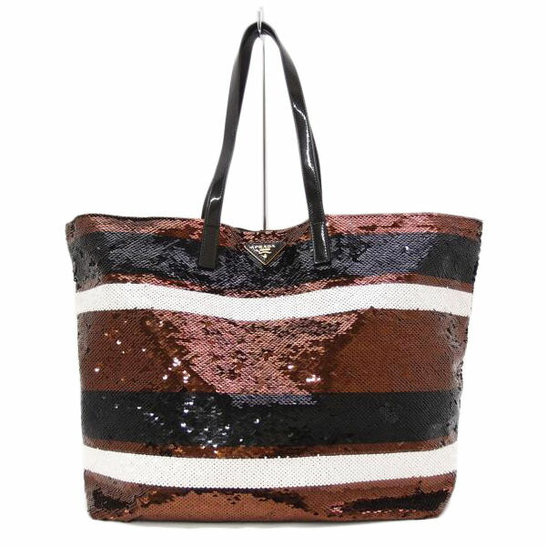 ＰＲＡＤＡ プラダ　ショルダー　肩掛け　レディース/スパンコールラージトート／ブラック//110/Aランク/69
