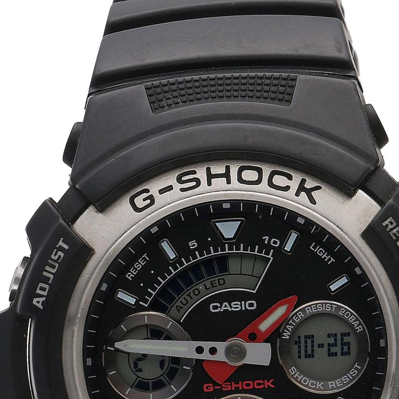 カシオ 腕時計 G-SHOCK AW-590 アナデジ 黒 USED - 腕時計(デジタル)