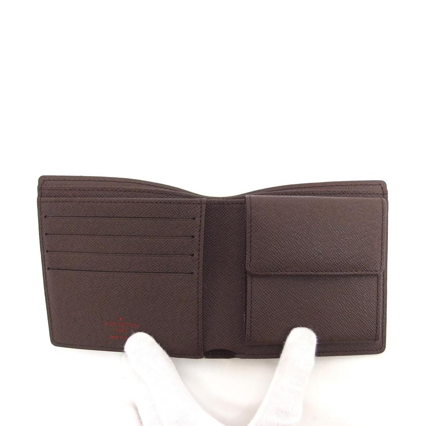ＬＶ ルイ･ヴィトン  二つ折り財布 コンパクトウォレット/ポルトフォイユ・マルコ／ダミエ／エベヌ/N61675//CA2***/Aランク/04