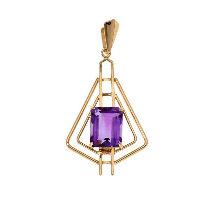 Ｋ１８/Ｋ１８アメジストペンダントトップ/1.8//Aランク/75