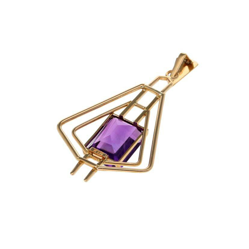 Ｋ１８/Ｋ１８アメジストペンダントトップ/1.8//Aランク/75