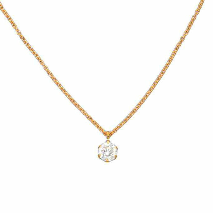 Ｋ１８/Ｋ１８ダイヤネックレス０．２５６／４５ｃｍ/1.6//0.256/Aランク/75