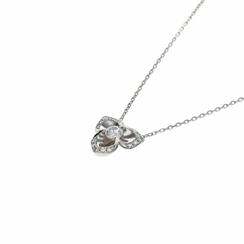 /　Ｋ１８ＷＧダイヤネックレス０．２０／０．０９ｃｔ//Aランク/75