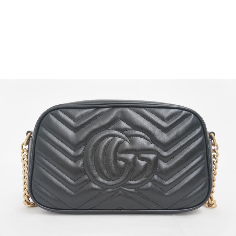 ＧＵＣＣＩ グッチ/ＧＧマーモントミニショルダー　　ＢＬＫ／ＧＬＤ/447632 //486628/ABランク/09