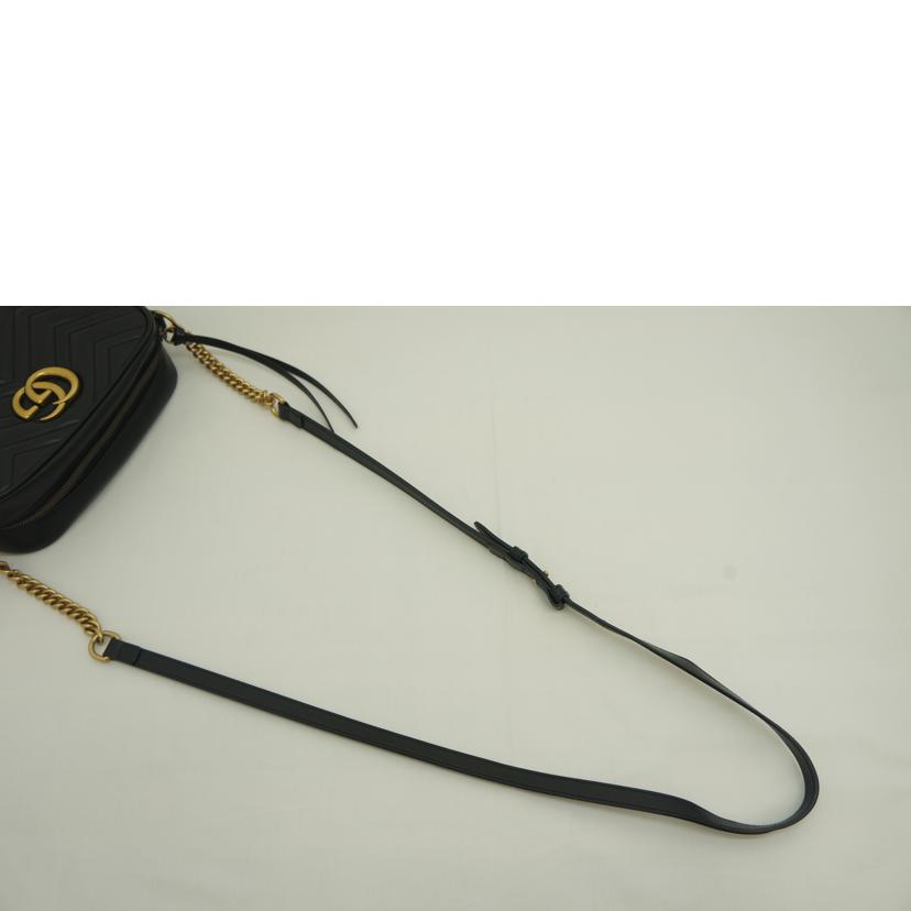 ＧＵＣＣＩ グッチ/ＧＧマーモントミニショルダー　　ＢＬＫ／ＧＬＤ/447632 //486628/ABランク/09