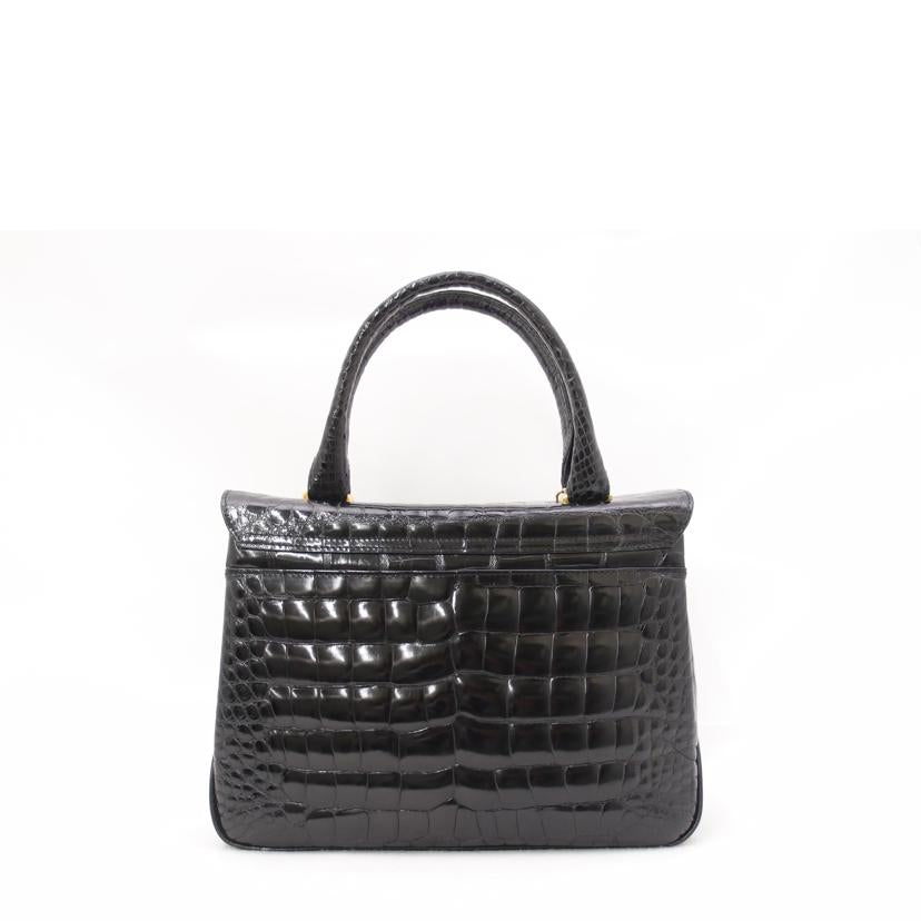 ＢＡＬＬＹ バリー　ハンドバッグ　黒　ゴールド金具　レディース　/クロコ調ハンド／ブラック//Aランク/69