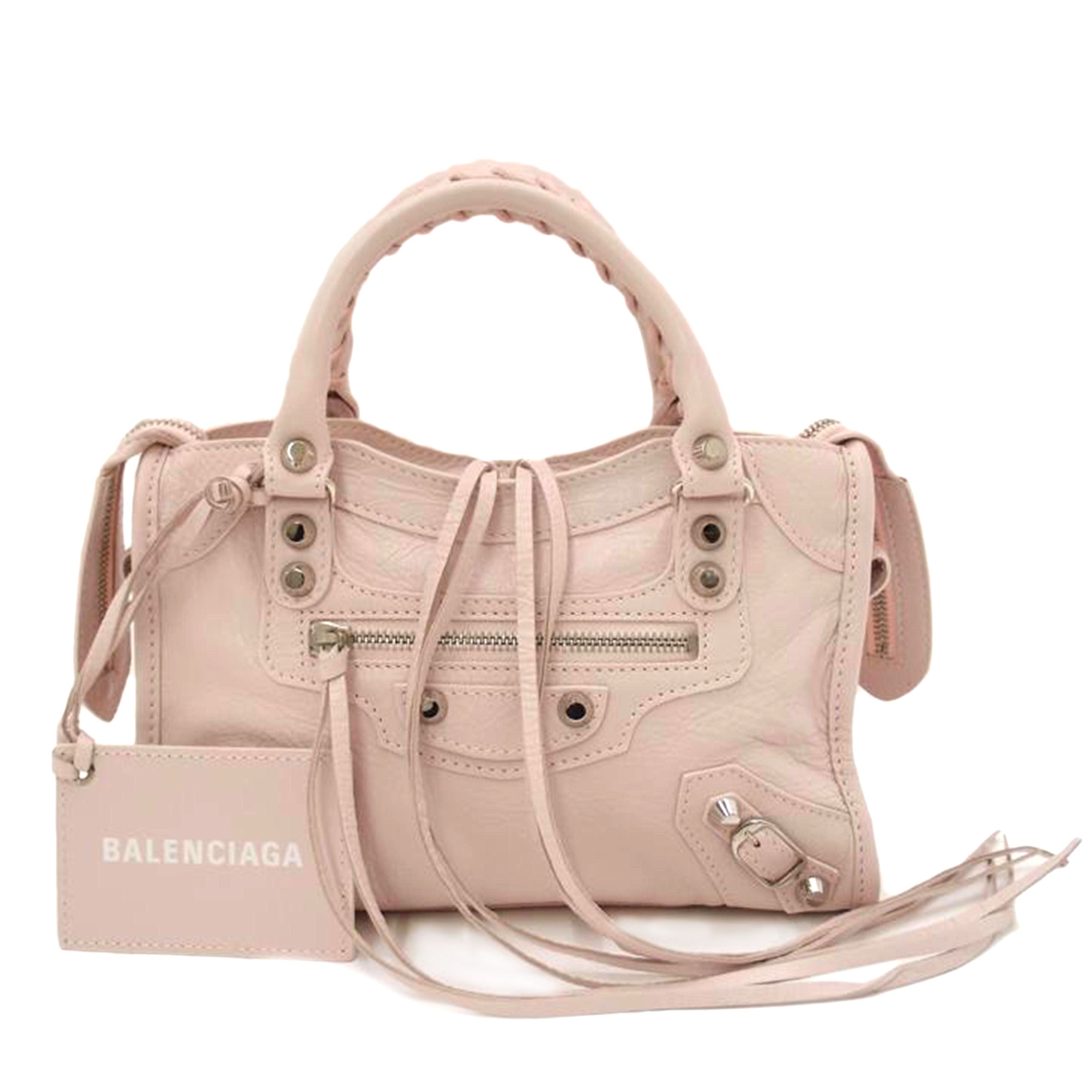 ＢＡＬＥＮＣＩＡＧＡ バレンシアガ　ハンドバッグ　ショルダー　2way/クラシック・ミニシティトート／ピンク/300295//SAランク/69