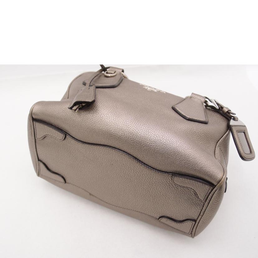 ＰＲＡＤＡ プラダ　ハンドバッグ　レザー　メタリック　レディース/レザーミニボストン／シャンパンゴールド系/BL0265//38/ABランク/69