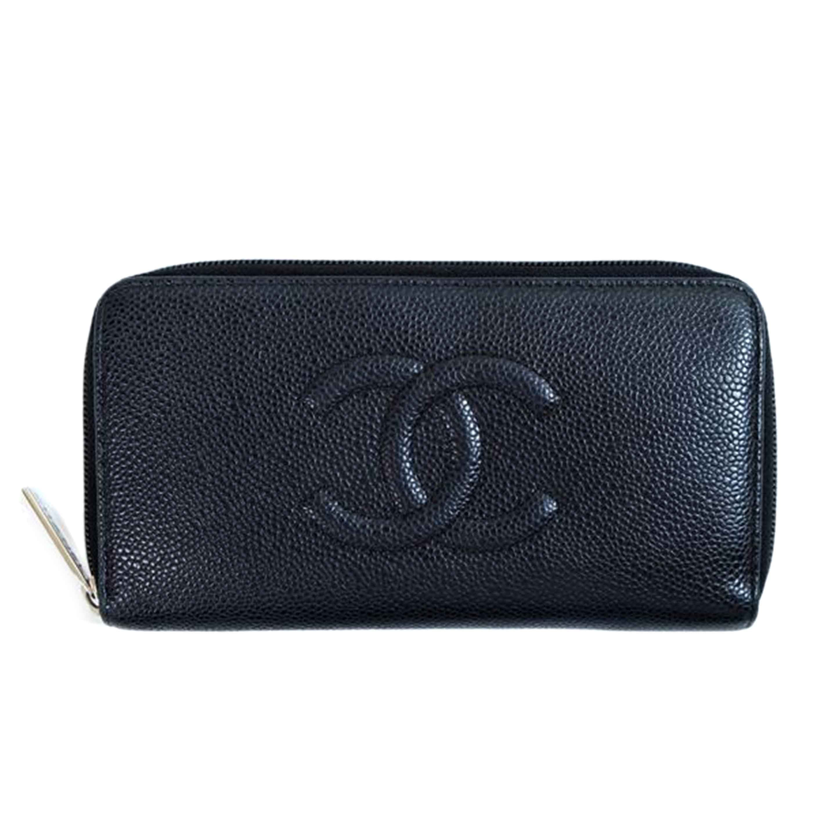 　　ＣＨＡＮＥＬ シャネル/ココマークキャビアスキンラウンドファスナー長財布//188*****/Bランク/71