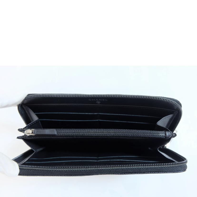 　　ＣＨＡＮＥＬ シャネル/ココマークキャビアスキンラウンドファスナー長財布//188*****/Bランク/71