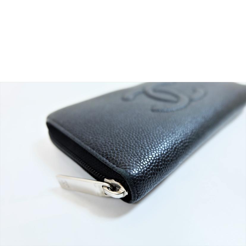 　　ＣＨＡＮＥＬ シャネル/ココマークキャビアスキンラウンドファスナー長財布//188*****/Bランク/71