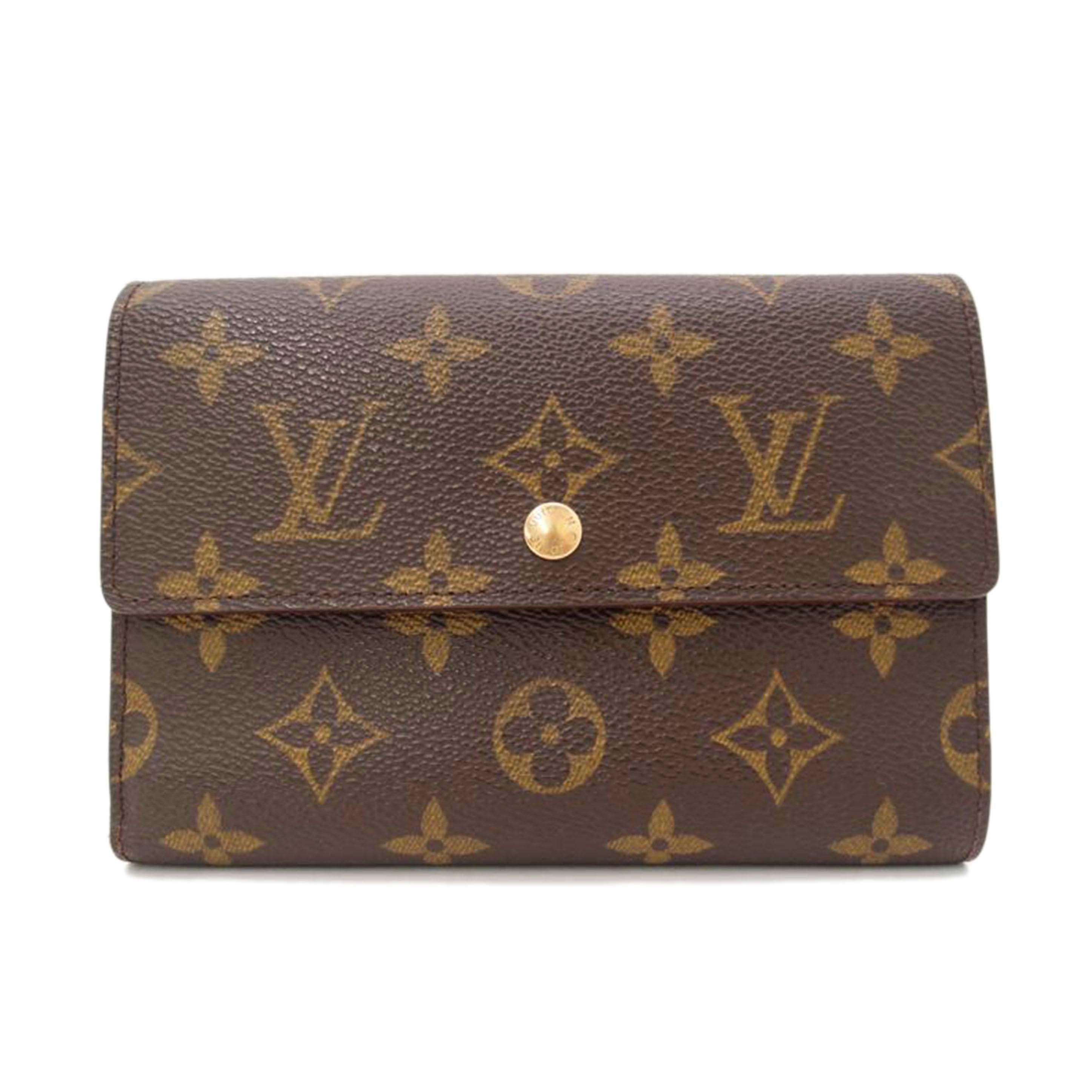 ＬＯＵＩＳ　ＶＵＩＴＴＯＮ ルイヴィトン　三つ折り財布　茶　レディース/ポルトトレゾールエテュイパピエ／モノグラム/M61202//SP1000/ABランク/69
