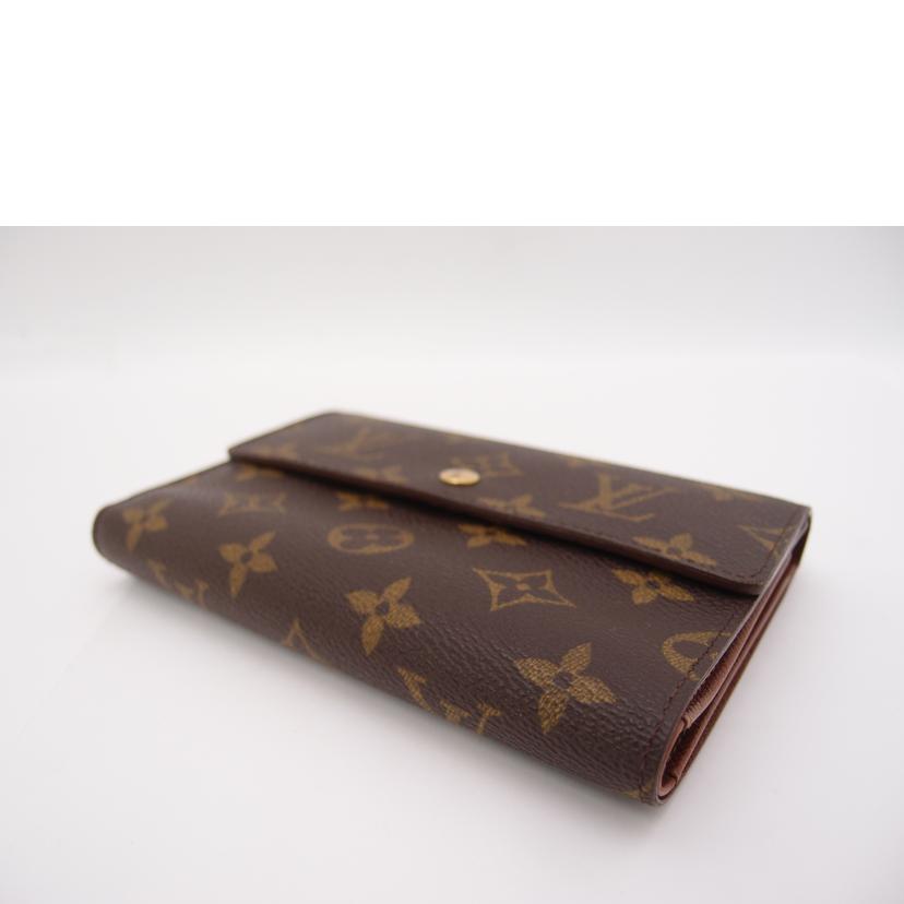 ＬＯＵＩＳ　ＶＵＩＴＴＯＮ ルイヴィトン　三つ折り財布　茶　レディース/ポルトトレゾールエテュイパピエ／モノグラム/M61202//SP1000/ABランク/69