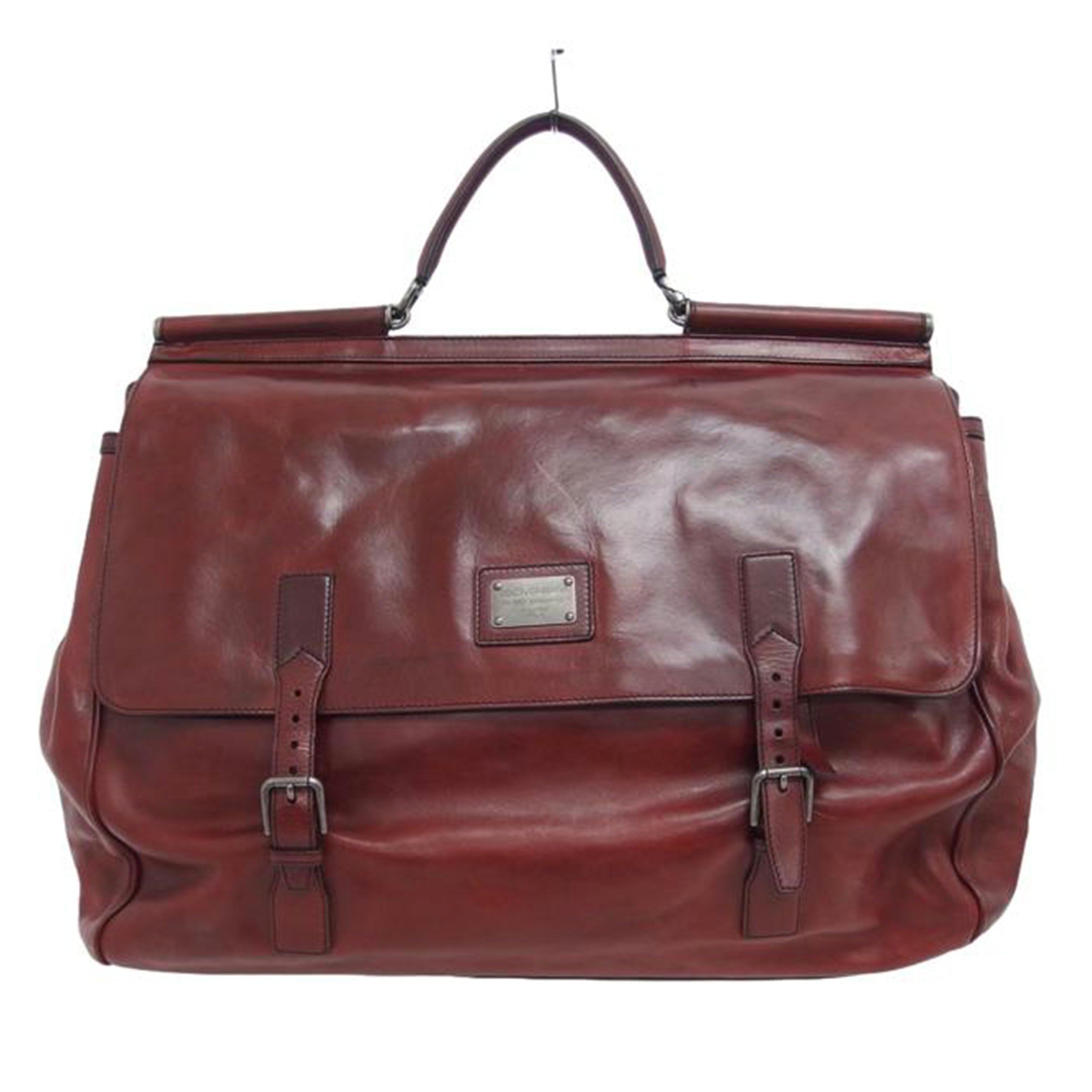 ＤＯＬＣＥ＆ＧＡＢＢＡＮＡ　 ドルチェ＆ガッパーナ ショルダーバッグ/レザー２ＷＡＹボストンバッグ／レッドブラウン//ABランク/04