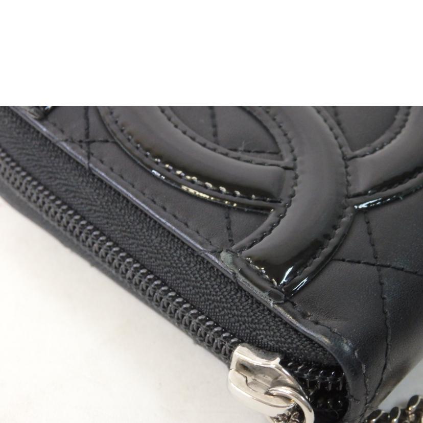 ＣＨＡＮＥＬ シャネル/ココマーク／カンボンライン／ラウンドファスナー長財布／黒×ピンク/A50078//194*****/Bランク/84