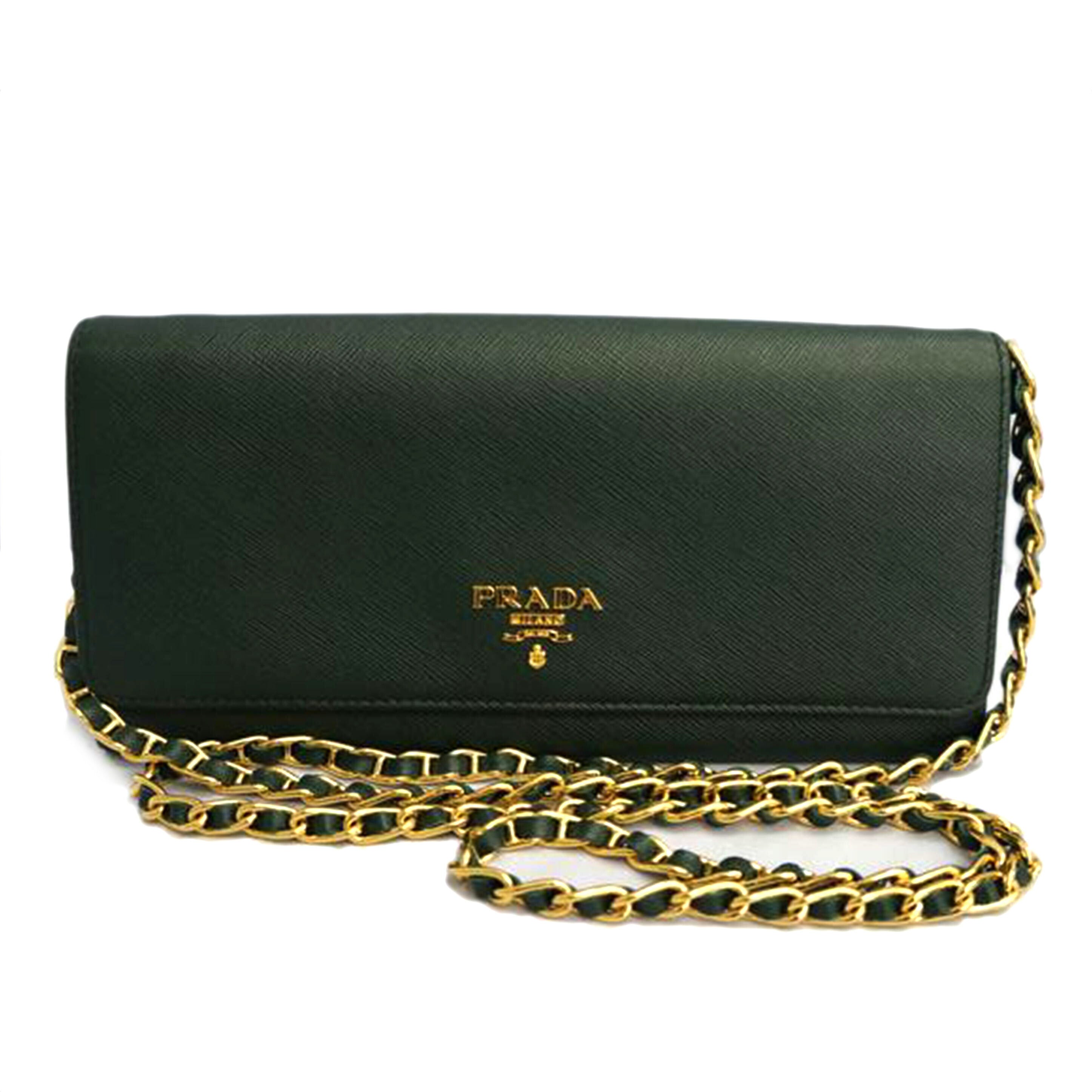 ＰＲＡＤＡ プラダ/サフィアーノメタルチェーンウォレット　　ＧＲＮ/1M1290//ABランク/07