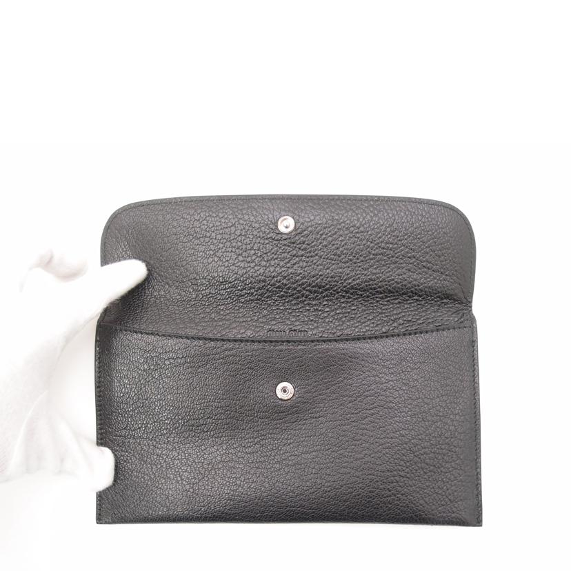 小物 Miu miu miu miu ミュウミュウ 小物入れ 黒 レディース/ブランドバッグ