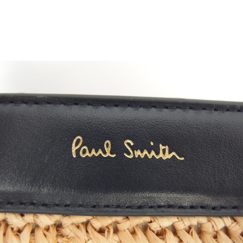 Ｐａｕｌ　Ｓｍｉｔｈ ポールスミス/ポールスミス　ウーブンラフィアショルダーバッグ　ネイビー/APW-500//SAランク/83