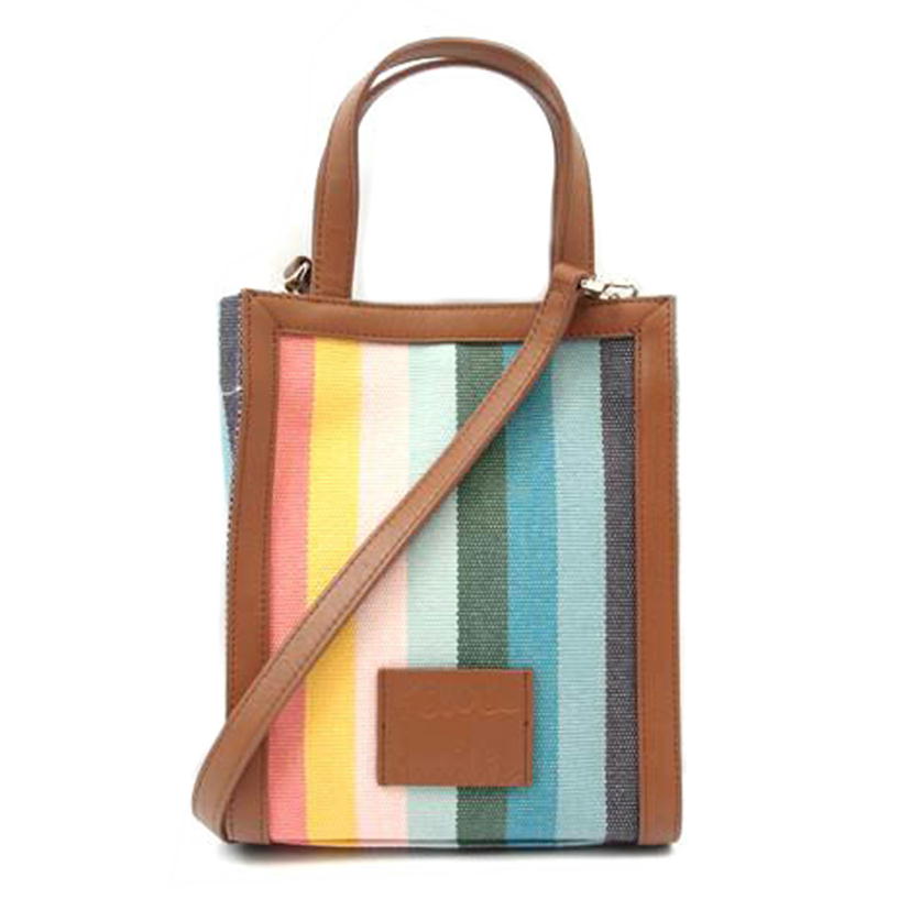 Ｐａｕｌ　Ｓｍｉｔｈ ポールスミス/ポールスミス　アーティストストライプキャンバス２ｗａｙショルダーバッグ/APW-520//SAランク/83