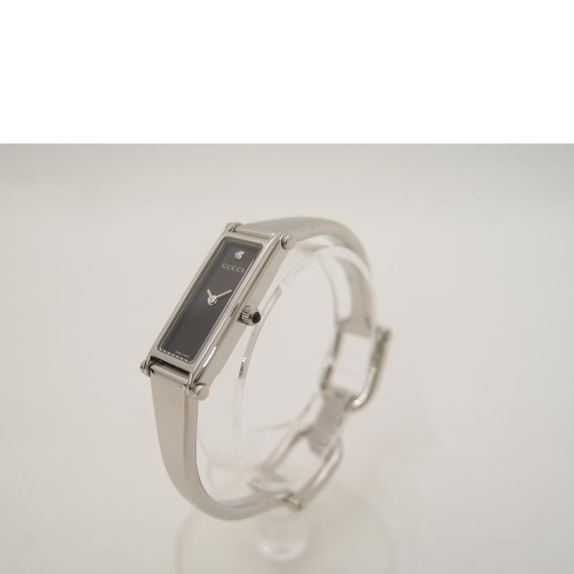 ＧＵＣＣＩ グッチ　腕時計　レディース　1500L　ブラック文字盤/バングルウォッチ／１Ｐダイヤ／クォーツ/YA015555//183*****/Aランク/69
