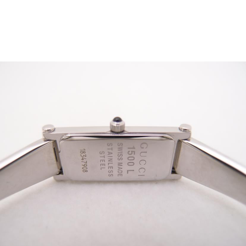ＧＵＣＣＩ グッチ　腕時計　レディース　1500L　ブラック文字盤/バングルウォッチ／１Ｐダイヤ／クォーツ/YA015555//183*****/Aランク/69