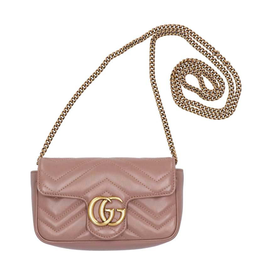 ＧＵＣＣＩ グッチ/ＧＧマーモントチェーンミニショルダー／ピンクベージュ/476433//562600/ABランク/75