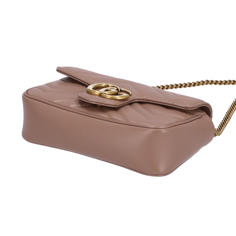 ＧＵＣＣＩ グッチ/ＧＧマーモントチェーンミニショルダー／ピンクベージュ/476433//562600/ABランク/75