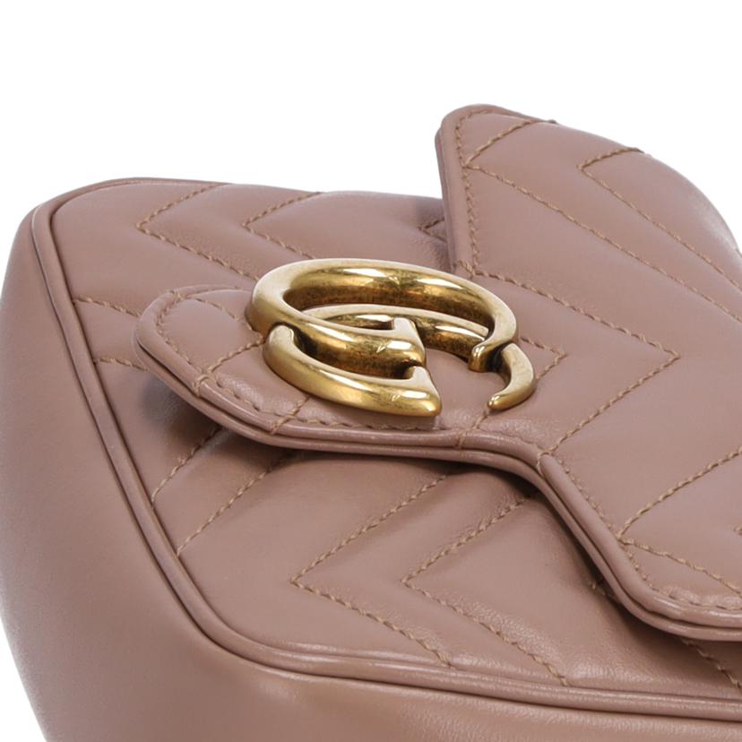 ＧＵＣＣＩ グッチ/ＧＧマーモントチェーンミニショルダー／ピンクベージュ/476433//562600/ABランク/75