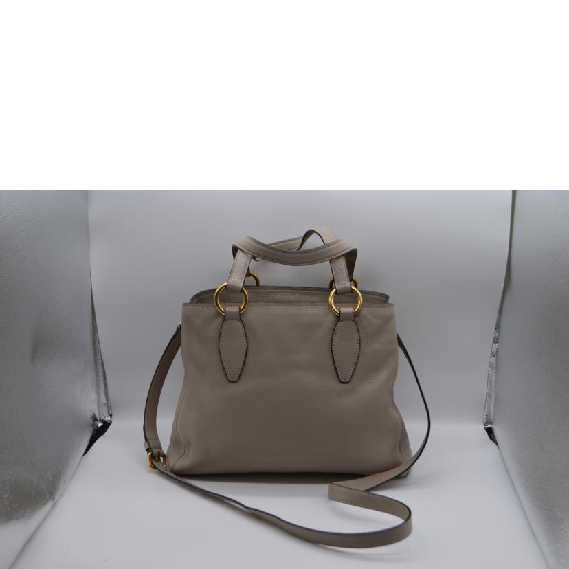 Miu Miu グレー バッグ MIU MIU】 ミュウミュウ マドラスソフト レザー 2WAY ハンドバッグ