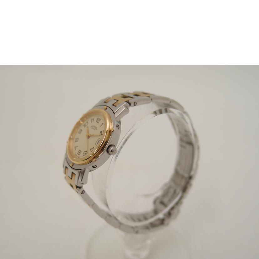 ＨＥＲＭＥＳ エルメス　腕時計　コンビ　アイボリー文字盤/クリッパー／レディース／クォーツ/CL4.220//112****/Aランク/69
