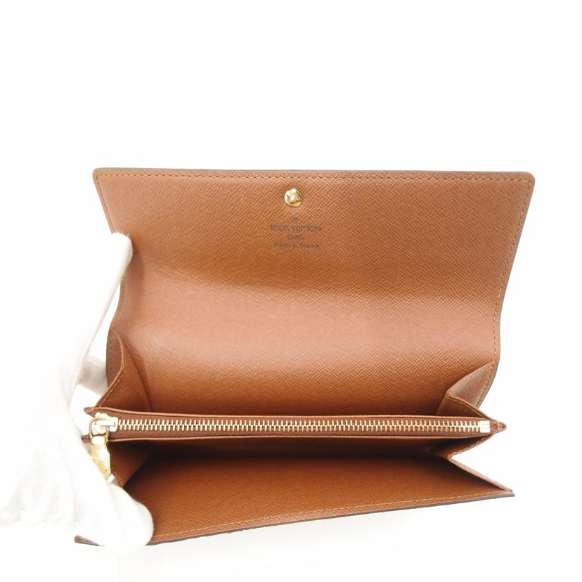 ルイヴィトン モノグラム 長財布 ポルトモネクレディ ブラウン レディース LOUIS VUITTON ルイ・ヴィトン 長財布 茶