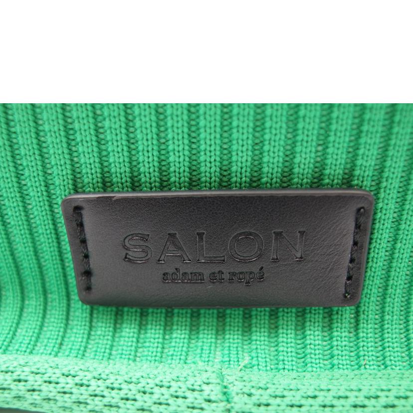 ＳＡＬＯＮ　ａｄａｍ　ｅｔ　ｒｏｐｅ サロン アダムロペ/サロン　アダムロペ　ジャガードワンハンドルショルダーバッグ　グリーン//Aランク/83