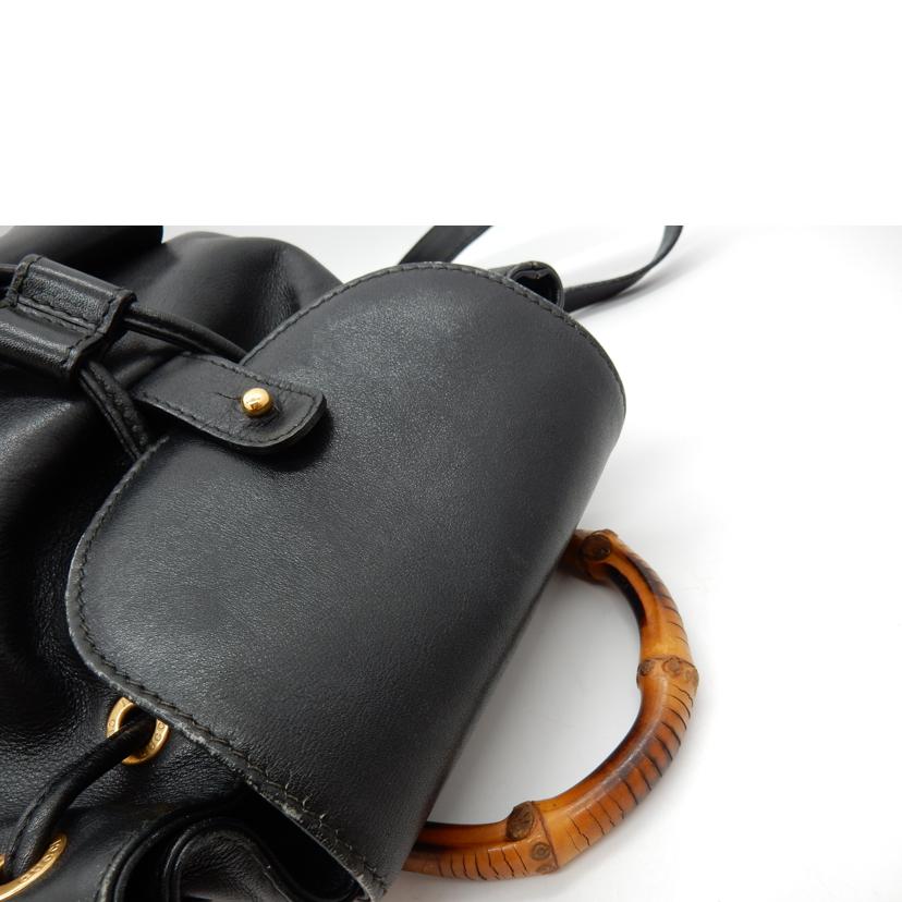 ＧＵＣＣＩ ｸﾞｯﾁ/バンブー／レザーリュック／ブラック/003 2034 0030//Bランク/02