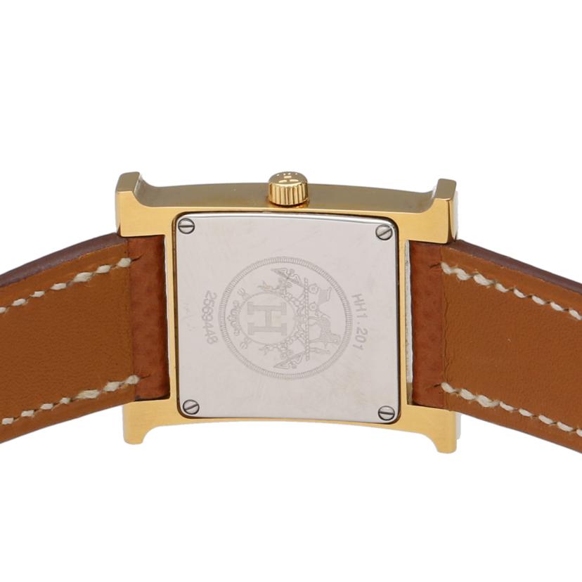 ＨＥＲＭＥＳ エルメス/Ｈウォッチ・ゴールド／レディース／クオーツ/HH1.201//2569448/ABランク/75