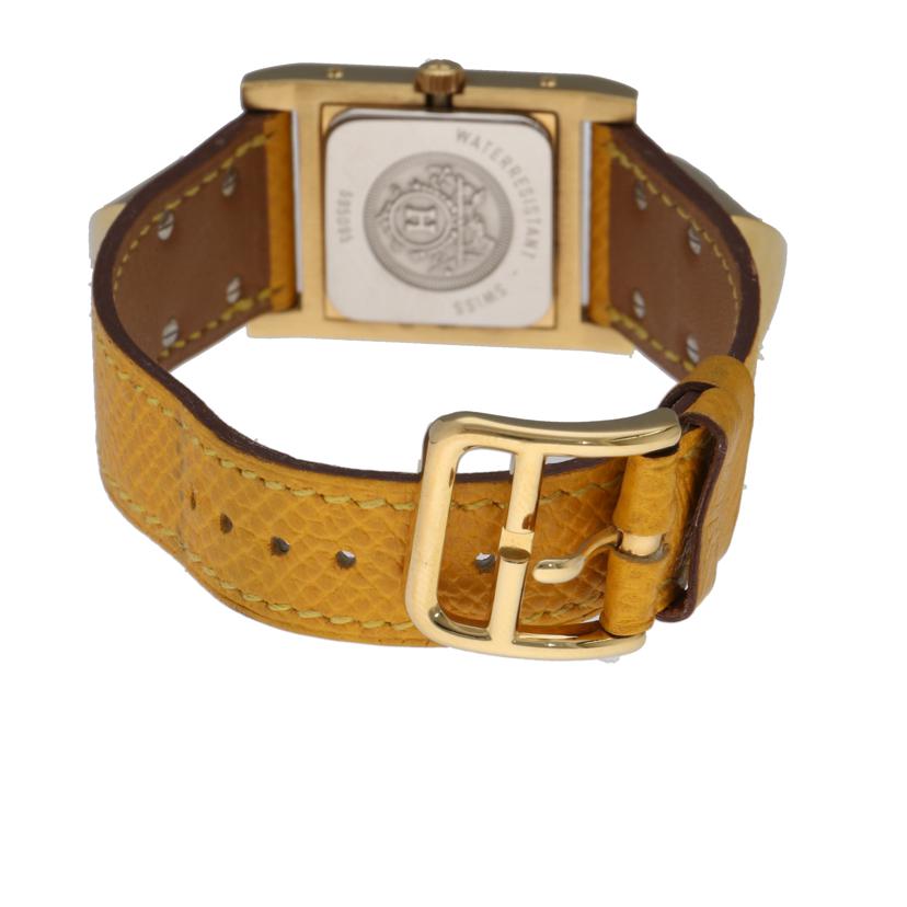 ＨＥＲＭＥＳ エルメス　ＧＰ×革ベルト　〇Ｍ刻印/メドール・イエロー／レディース／クオーツ/ME1.210//595095/ABランク/75