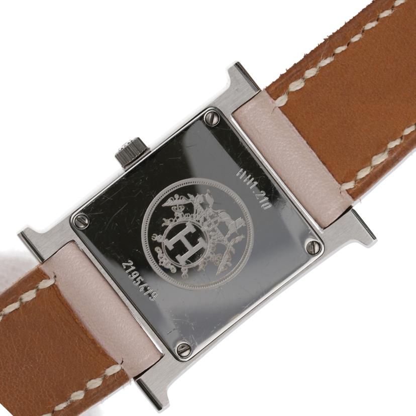 ＨＥＲＭＥＳ エルメス/Ｈウォッチ・ホワイトシェル／１２Ｐダイヤ／クオーツ/HH1.210//2195479/Bランク/75
