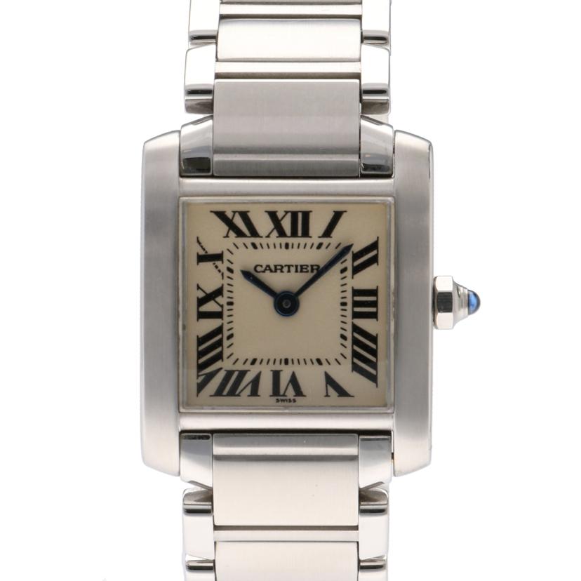 Ｃａｒｔｉｅｒ カルティエ/タンクフランセーズＳＭ・アイボリー／レディース／クオーツ/W51008Q3//2300 CC286413/Aランク/75