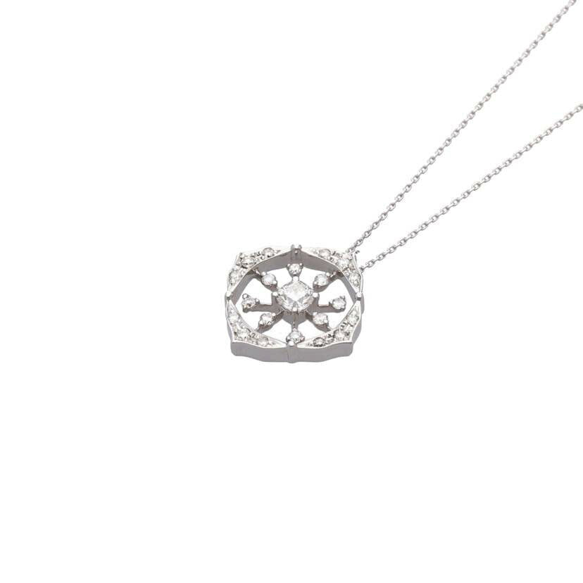 /　Ｋ１８ＷＧダイヤネックレス０．２２／０．２０ｃｔ//Aランク/75