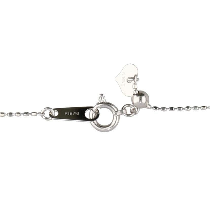 /　Ｋ１８ＷＧダイヤネックレス０．１７ｃｔ//Aランク/75